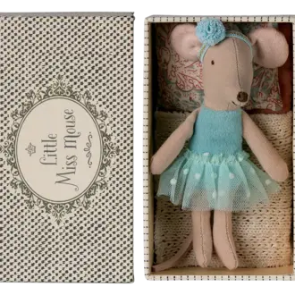 Maileg Little Sister Dance Mouse in Daybed