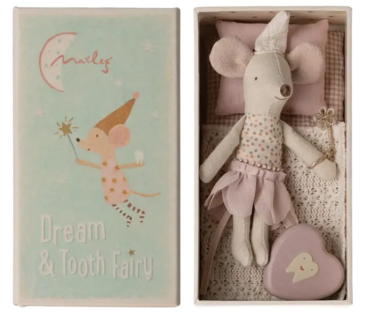 Maileg Little Sister Mouse in Matchbox Tooth Fairy