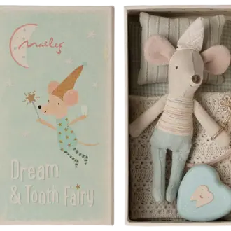 Maileg Blue Tooth Fairy Mouse in Matchbox