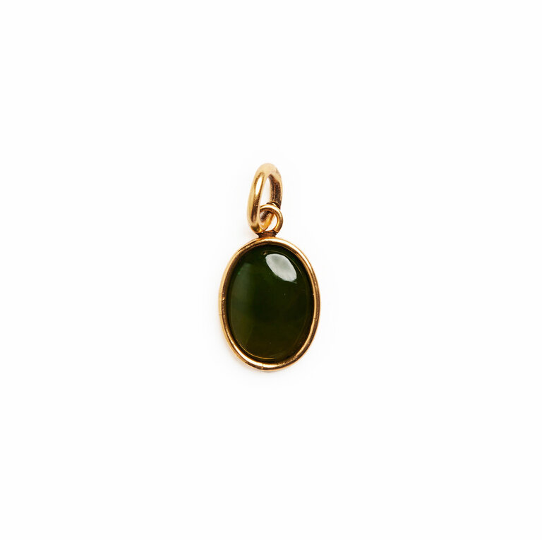 Fallen Aristocrat Moss Green Stone Charm