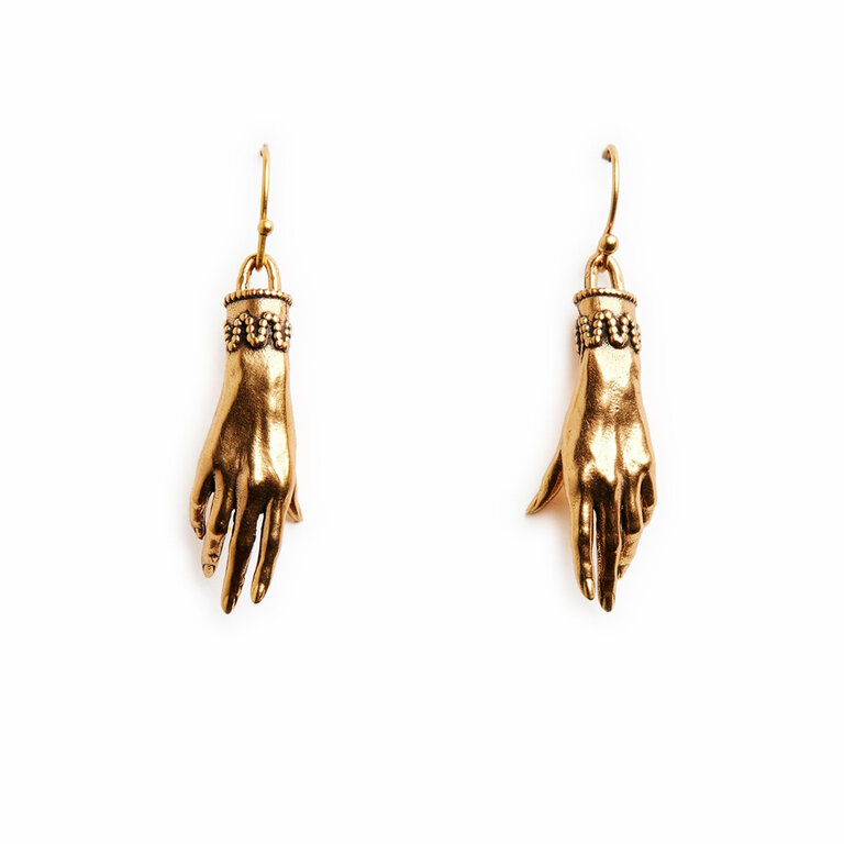 Fallen Aristocrat Artist Hand Earrings