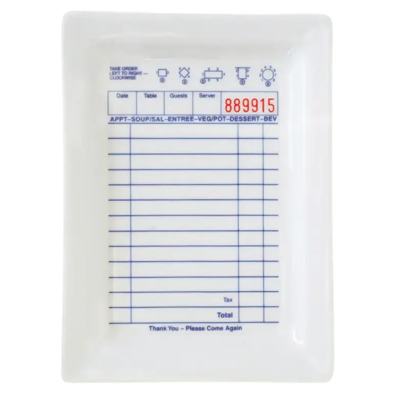 Fishs Eddy Guest Check Tray