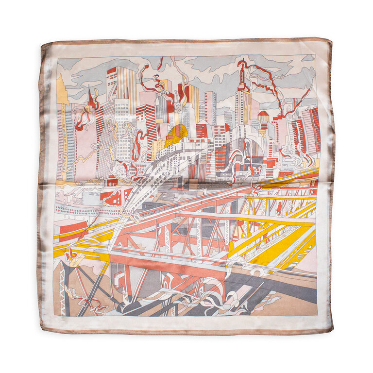 Maison Fanli City Skyline Silk Scarf