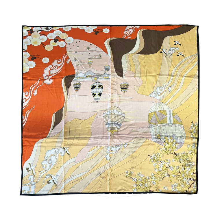 Lanterns Over the City Silk Scarf