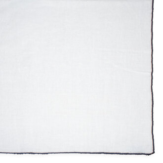 Bourdon Toile Mimi White / Bourdon Petrole Tablecloth