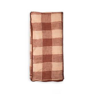 Litchi Bourdon Vichy Canvas Linen Dinner Napkin