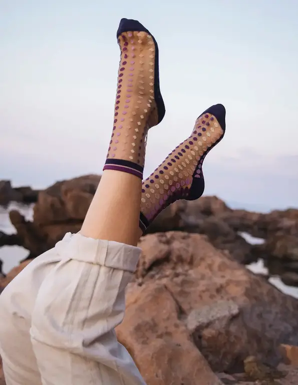 Atelier St Eusache Violette  Vetrata Socks