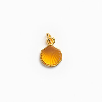 Fallen Aristocrat Charm- Petite Seashell, Amber
