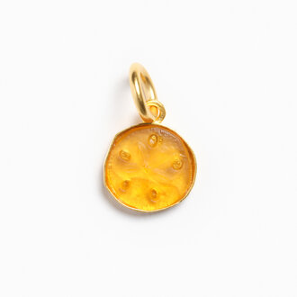 Fallen Aristocrat Charm- Sand Dollar, Amber