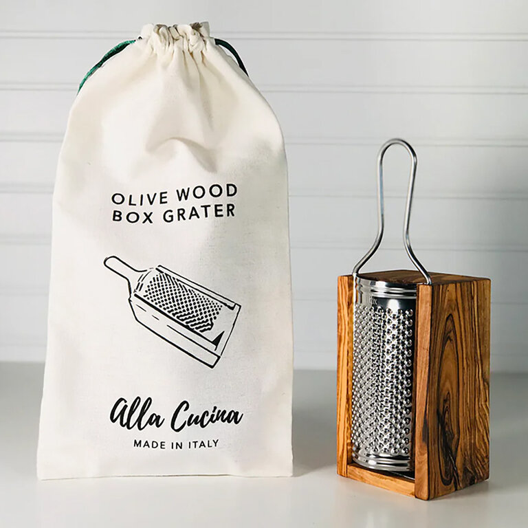 Italian Olivewood Box Cheese Grater