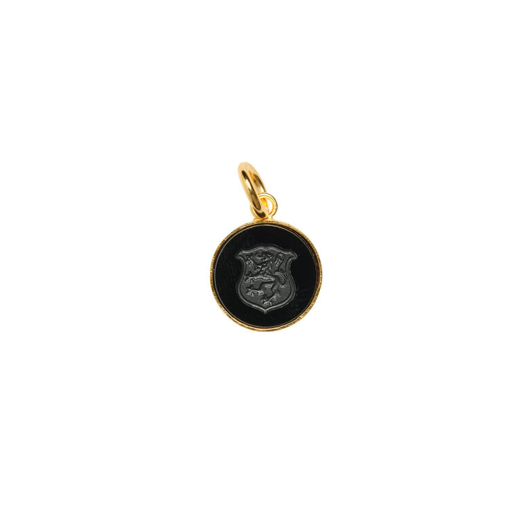 Fallen Aristocrat Intaglio Crest Charm, Black