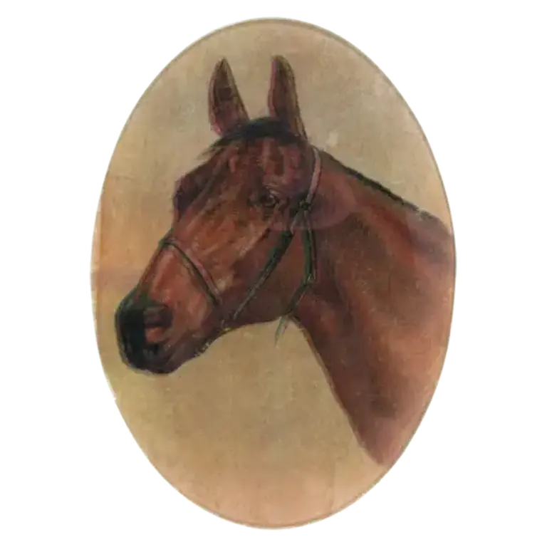 John Derian Horse Oval Plate