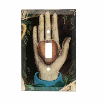 John Derian Heart in Hand Switch Plate Cover