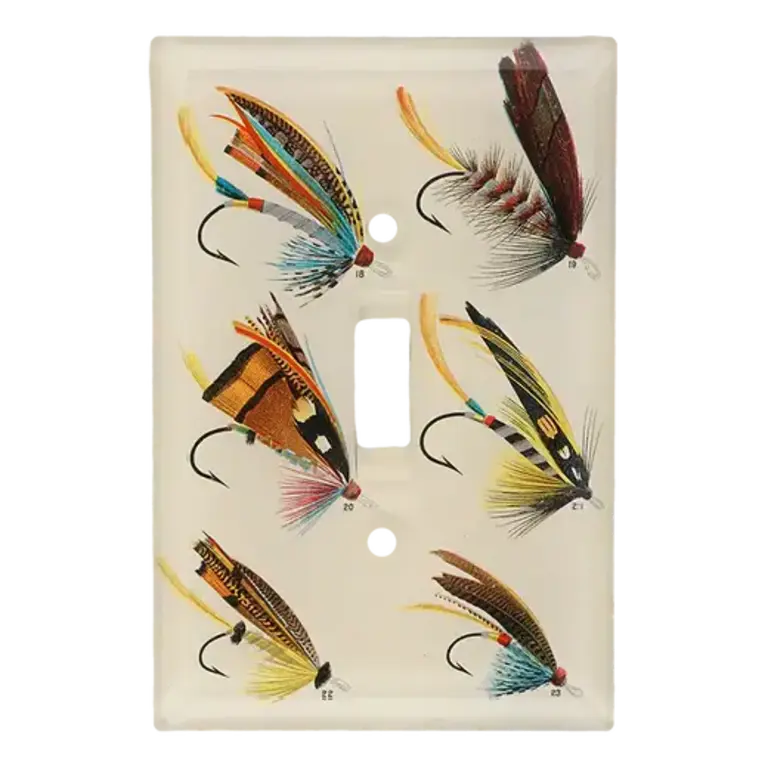 John Derian Salmon Flies 18 Switch Plate Cover