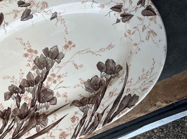 Gladiolus Flowers Platter