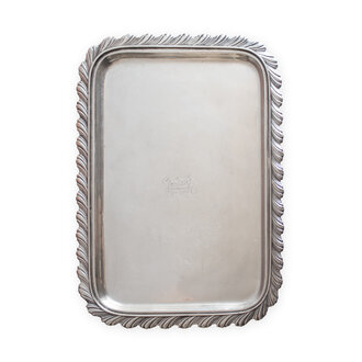 Silver Tray With H Initial