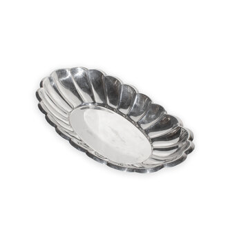 Scalloped Silver Plated Bread Tray