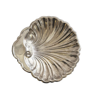 Shell Silver Plated Dish with Dolphin Feet