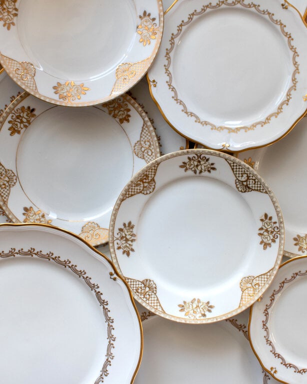 Noritake Gold & Cream China Salad Plate