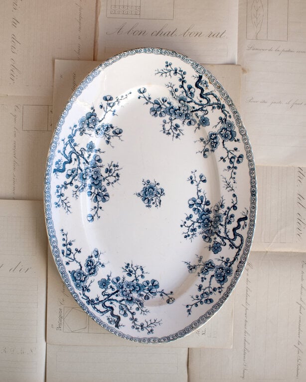 Oval Faiencerie de Gien Serving Dish