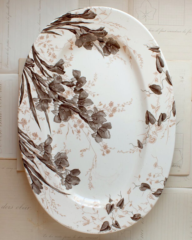 Gladiolus Flowers Platter