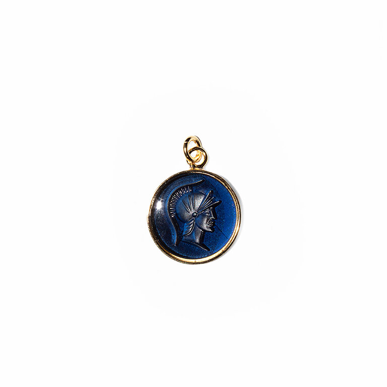 Fallen Aristocrat  Bleu Warrior Round Cameo Charm