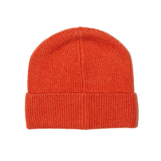 Dark Orange Cashmere Blend Beanie