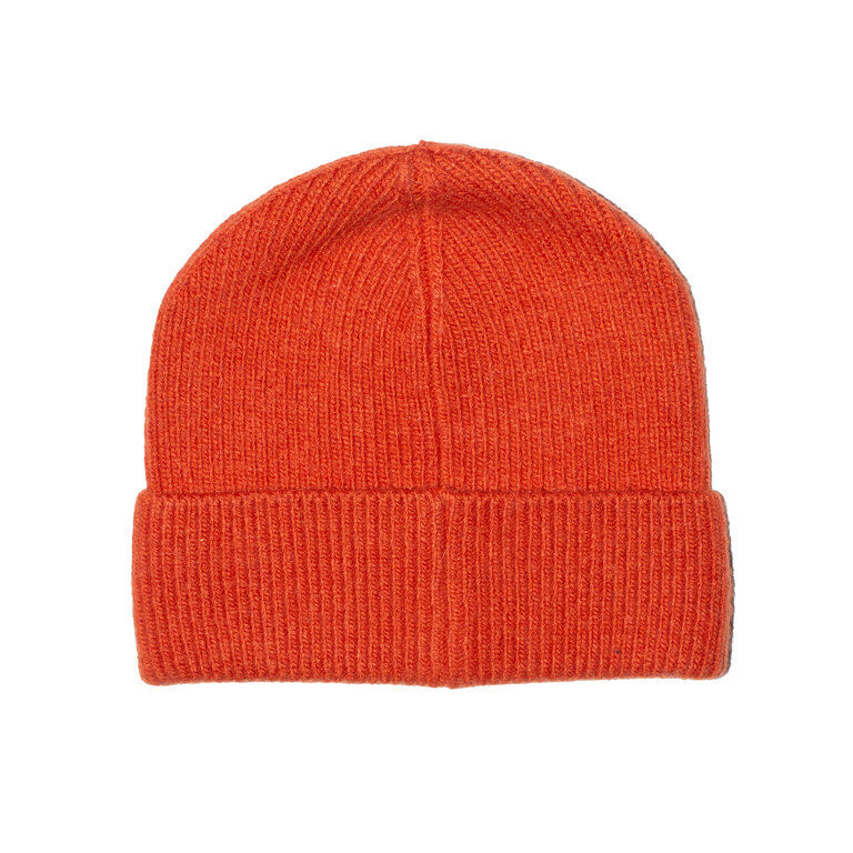 Dark Orange Cashmere Blend Beanie