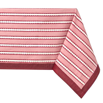 Rose Dotted Stripe Tablecloth