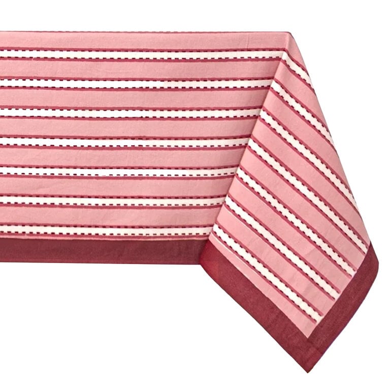 Rose Dotted Stripe Tablecloth