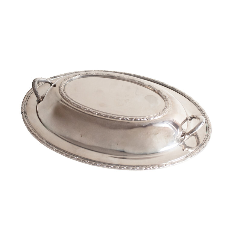 Two-Piece Silver-Plated Vegetable Dish