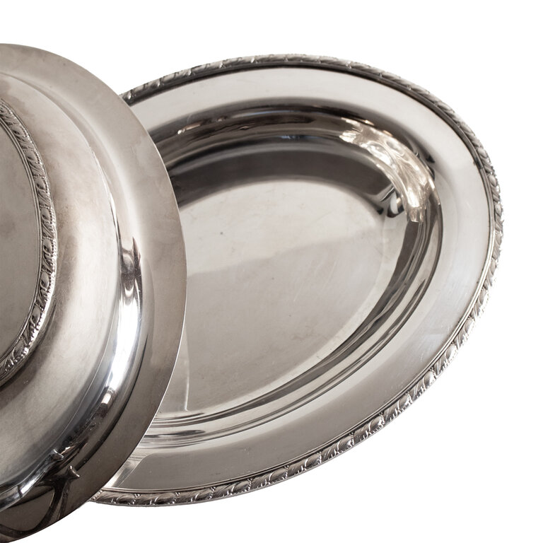 Two-Piece Silver-Plated Vegetable Dish