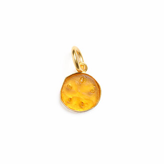 Fallen Aristocrat Amber Sand Dollar Charm