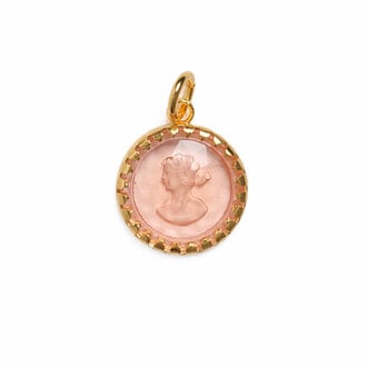 Fallen Aristocrat Peony Round Cameo Charm