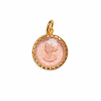 Fallen Aristocrat Round Peony Cameo Charm