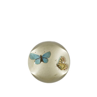 John Derian Blue Butterflies Dome Paperweight