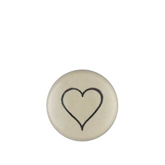 John Derian Line Heart Dome Paperweight