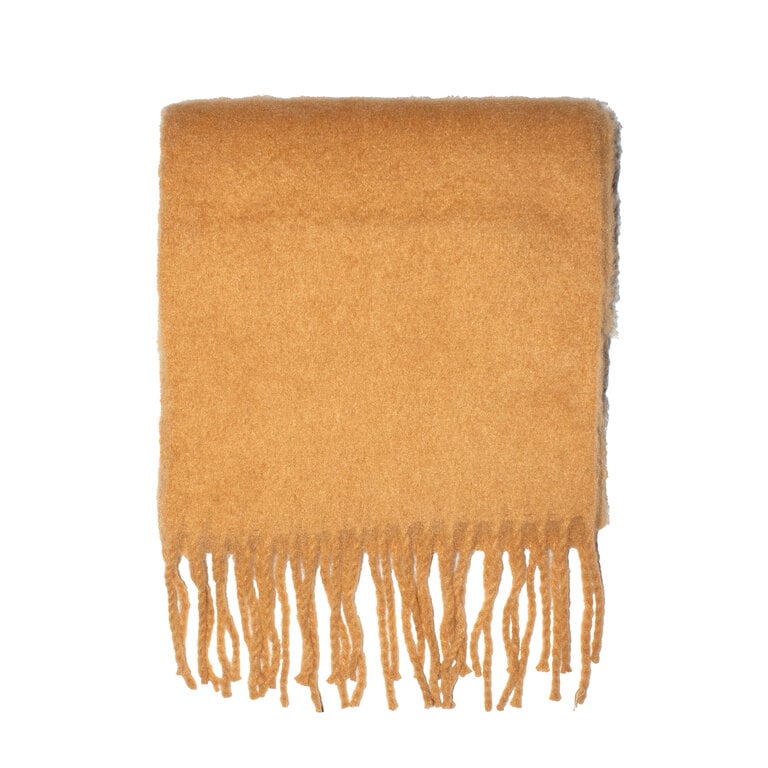 Camel Hem Fringe Scarf