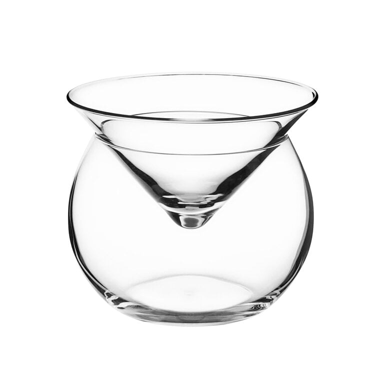 Glass Caviar Chiller Dish & Martini Glass