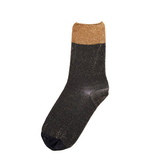 Atelier St Eusache Madison Noire & Doree Socks