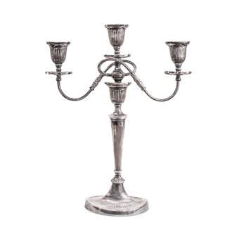 Countess Triple-Arm Silverplated Candelabra
