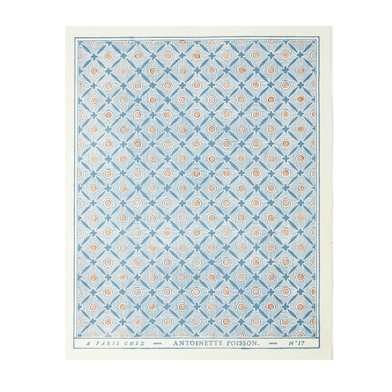 Antoinette Poisson Fleurs Rubans et Points Blue Domino Paper