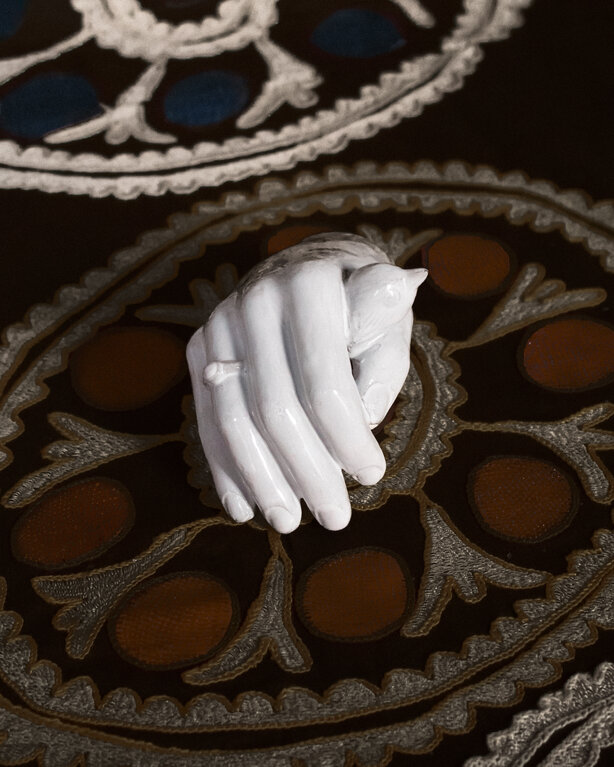 Astier de Villatte Serena Bird Ceramic Box with White Ring