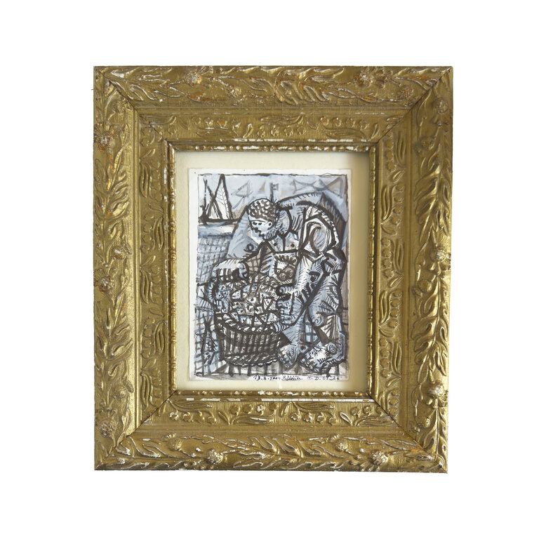 Raymond Debiève Framed Le Pêcheur (The Fisherman), 2004
