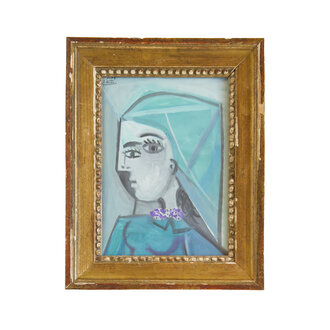Raymond Debiève Framed La Femme Bleue (Blue Woman), 1984