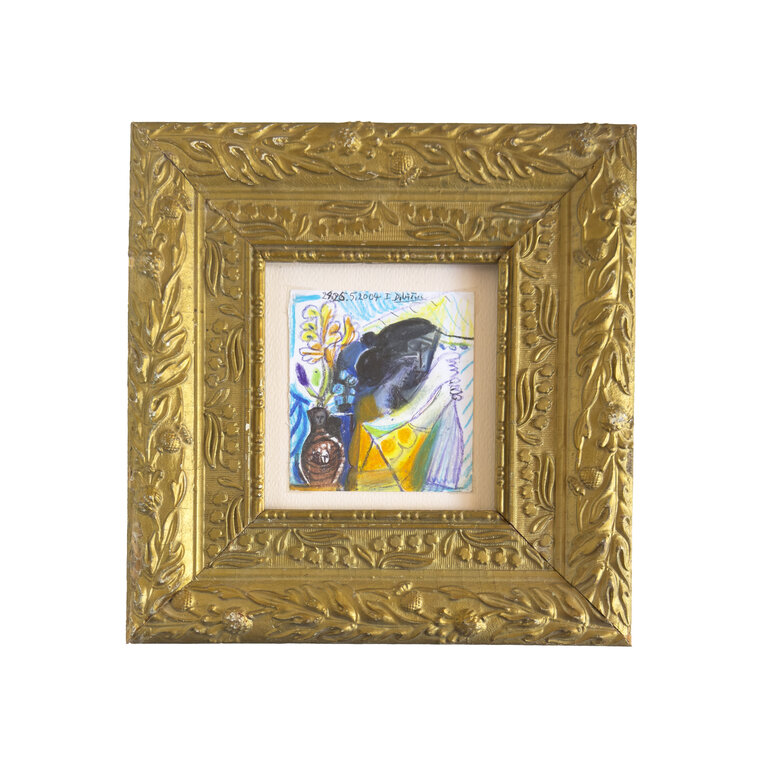 Raymond Debiève Framed La Femme Violette (Violet Woman), 2004