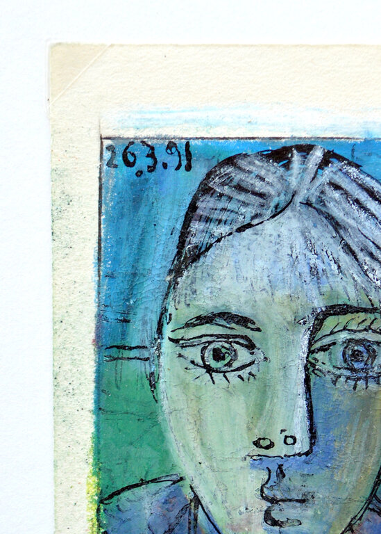 Raymond Debiève Framed Portrait d'Une Femme (Portrait of a Woman), 1991