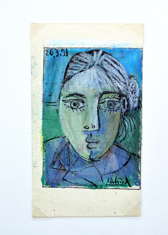 Raymond Debiève Framed Portrait d'Une Femme (Portrait of a Woman), 1991