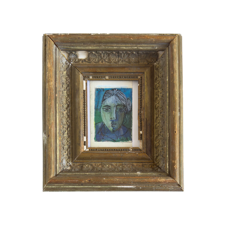 Raymond Debiève Framed Portrait d'Une Femme (Portrait of a Woman), 1991