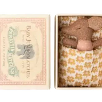 Maileg Baby Sleepy Wakey Mouse in Matchbox